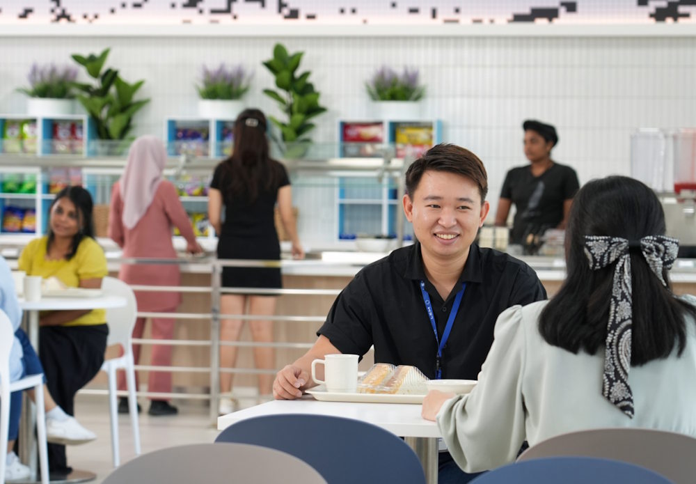 LEM employees at lunch in Malaysia office